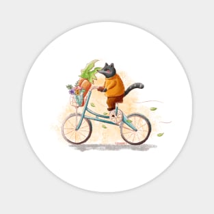 Mr. Raccoon and His Bicycle Magnet